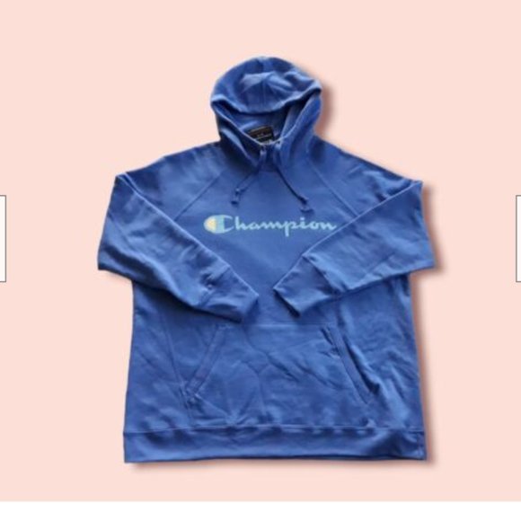 Champion Women's Graphic Fleece Hoodie Size 1X  Plus Power blend Deep Forte Blue - Picture 6 of 11